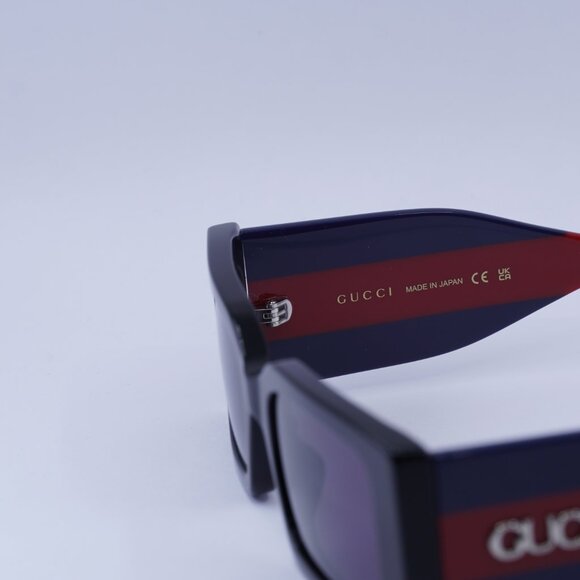 ?️ New Gucci GG1860S 004 Sunglasses - Black/Blue/Red Frame, Violet Lenses main image 7